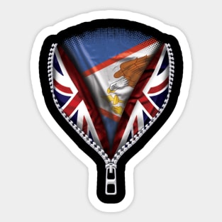 Australian Samoan Flag  Australian Samoa Flag zipped British Flag - Gift for Australian Samoan From Australian Samoa Sticker